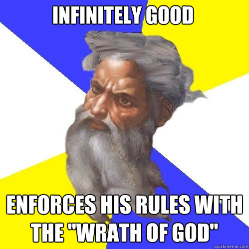 Infinitely good enforces his rules with the 