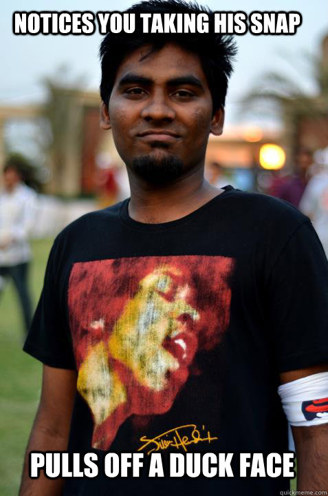 notices you taking his snap pulls off a duck face - notices you taking his snap pulls off a duck face  Misc