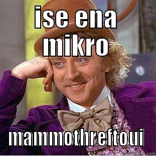 ISE ENA MIKRO MAMMOTHREFTOUI Condescending Wonka