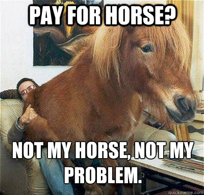 PAY FOR HORSE? NOT MY HORSE, NOT MY PROBLEM. - PAY FOR HORSE? NOT MY HORSE, NOT MY PROBLEM.  Jonny and the Horses