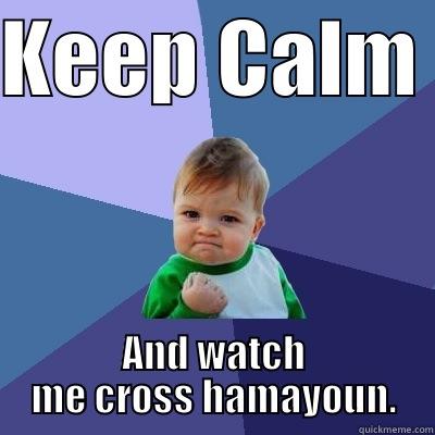 KEEP CALM  AND WATCH ME CROSS HAMAYOUN. Success Kid