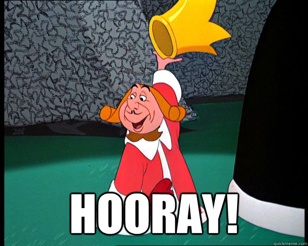 Hooray!  