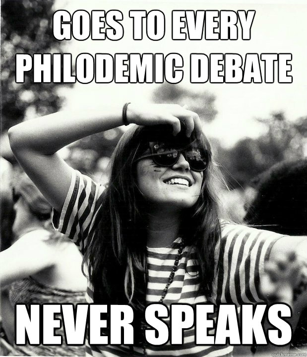 Goes to Every Philodemic Debate Never Speaks  Georgetown Hipster