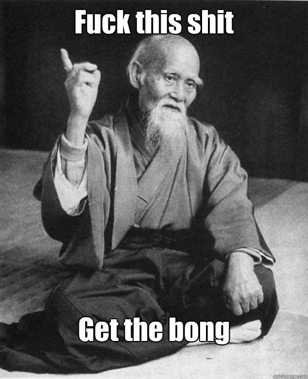 Fuck this shit Get the bong - Fuck this shit Get the bong  Practical Advice Sensei