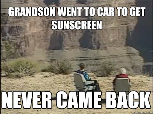 Grandson went to car to get sunscreen Never came back - Grandson went to car to get sunscreen Never came back  Hoveround Grandma