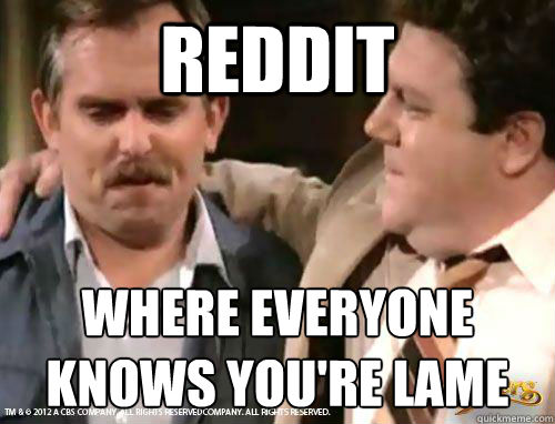 Reddit Where Everyone knows you're lame  