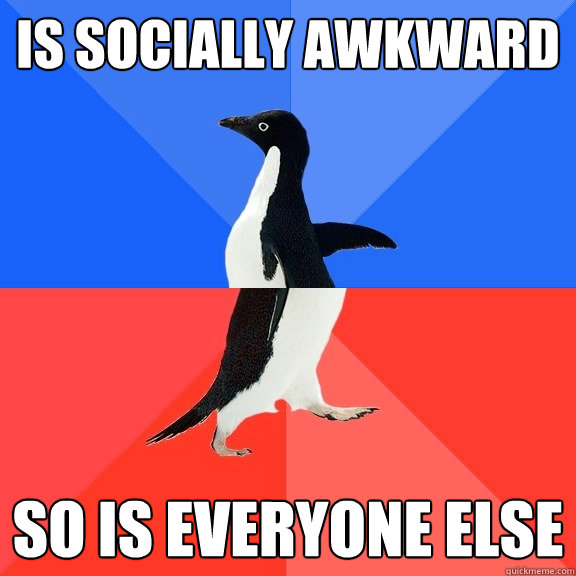 Is socially awkward So is everyone else  Socially Awkward Awesome Penguin