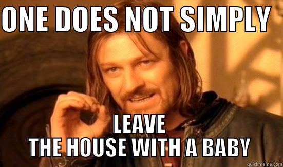 ONE DOES NOT SIMPLY   LEAVE THE HOUSE WITH A BABY Boromir