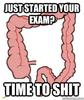 Just Started your exam? Time to shit - Just Started your exam? Time to shit  Scumbag Bowels