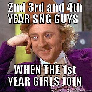 2ND 3RD AND 4TH YEAR SNG GUYS   WHEN THE 1ST YEAR GIRLS JOIN Condescending Wonka