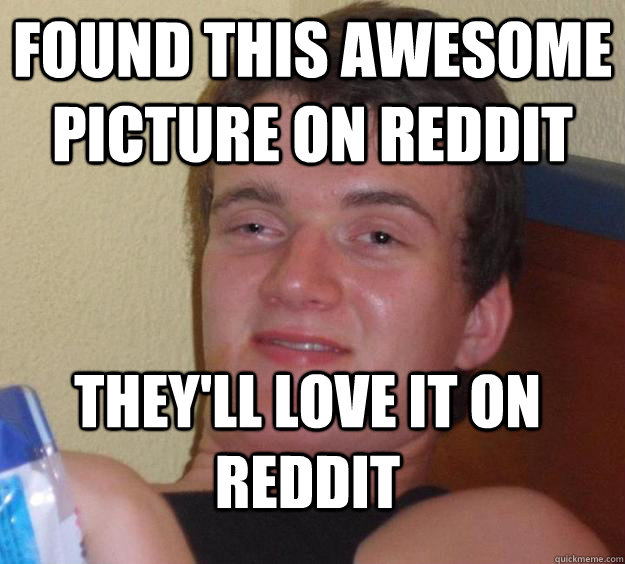 Found this awesome picture on Reddit They'll love it on reddit  10 Guy