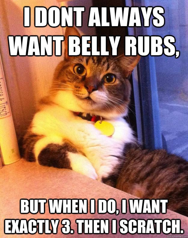 i dont always want belly rubs, but when i do, I want exactly 3. Then I Scratch. - i dont always want belly rubs, but when i do, I want exactly 3. Then I Scratch.  Misc