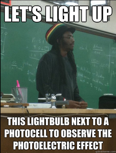 Let's Light up This lightbulb next to a photocell to observe the photoelectric effect - Let's Light up This lightbulb next to a photocell to observe the photoelectric effect  Rasta Science Teacher