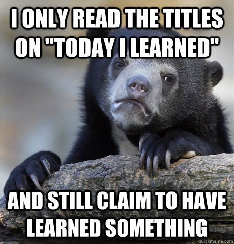 I only read the titles on 