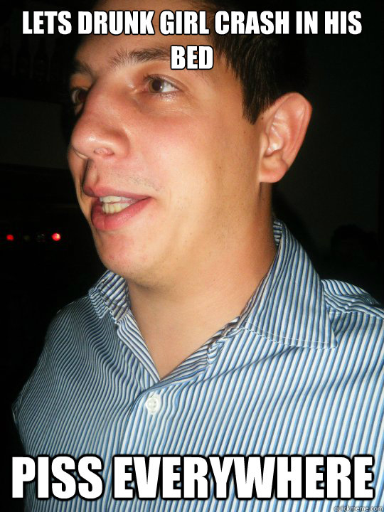 Lets drunk girl crash in his bed Piss everywhere - Lets drunk girl crash in his bed Piss everywhere  A Little Moore