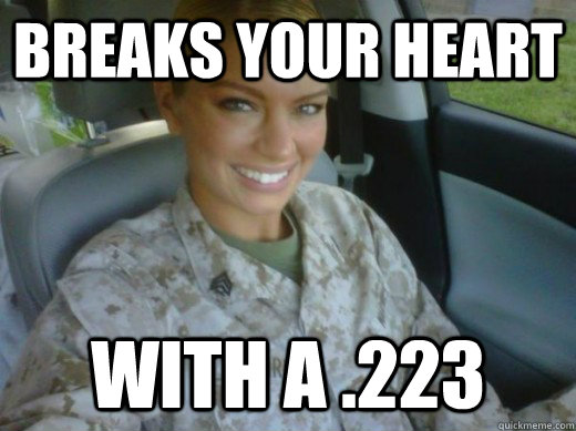 Breaks your heart with a .223   