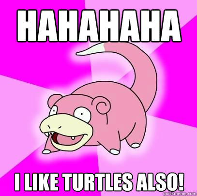 Hahahaha I like turtles also!  Slowpoke