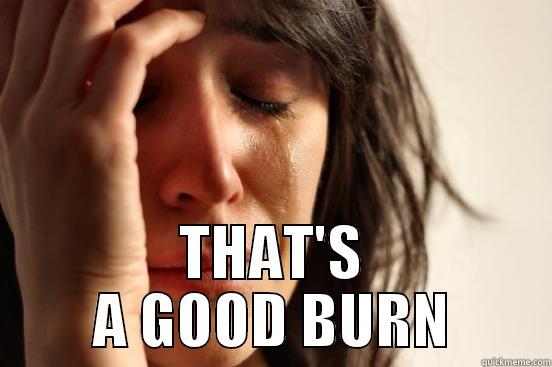  THAT'S A GOOD BURN First World Problems