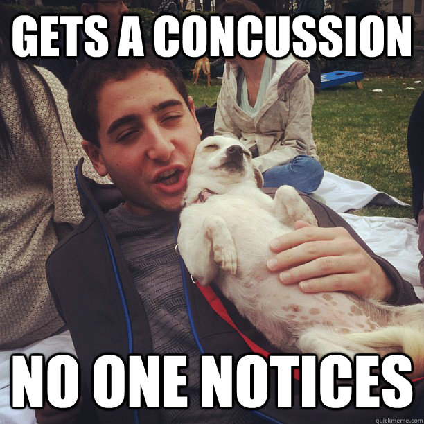 Gets a concussion No one notices - Gets a concussion No one notices  retard ryan