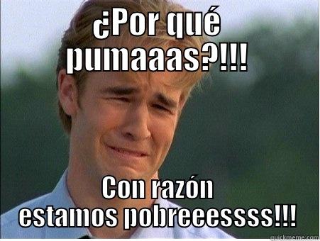¿POR QUÉ PUMAAAS?!!! CON RAZÓN ESTAMOS POBREEESSSS!!! 1990s Problems