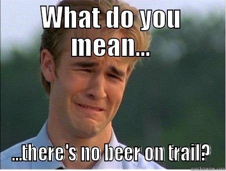 WHAT DO YOU MEAN... ...THERE'S NO BEER ON TRAIL? 1990s Problems