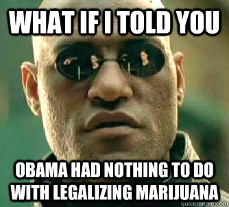 what if i told you obama had nothing to do with legalizing marijuana - what if i told you obama had nothing to do with legalizing marijuana  Matrix Morpheus
