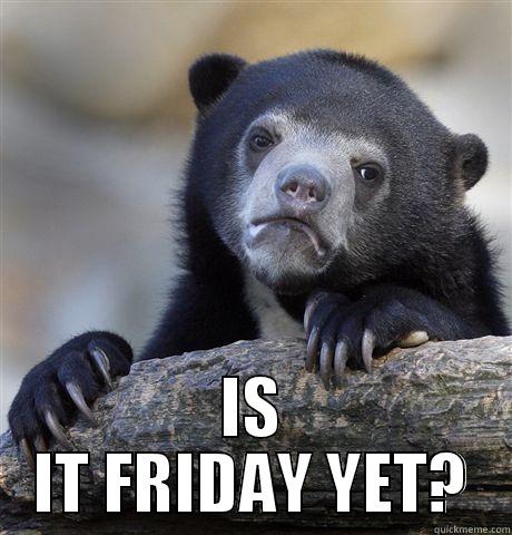  IS IT FRIDAY YET? Confession Bear