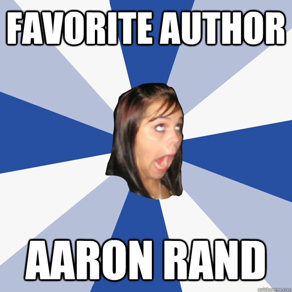 favorite author aaron rand  Annoying Facebook Girl