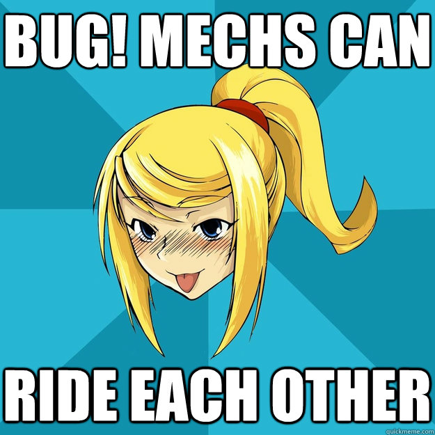 Bug! Mechs can Ride each other  Horny Samus