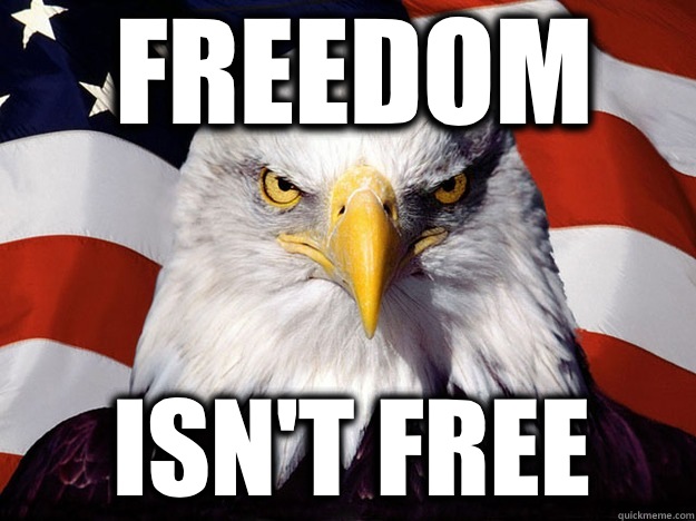 FREEDOM ISN'T FREE  Patriotic Eagle