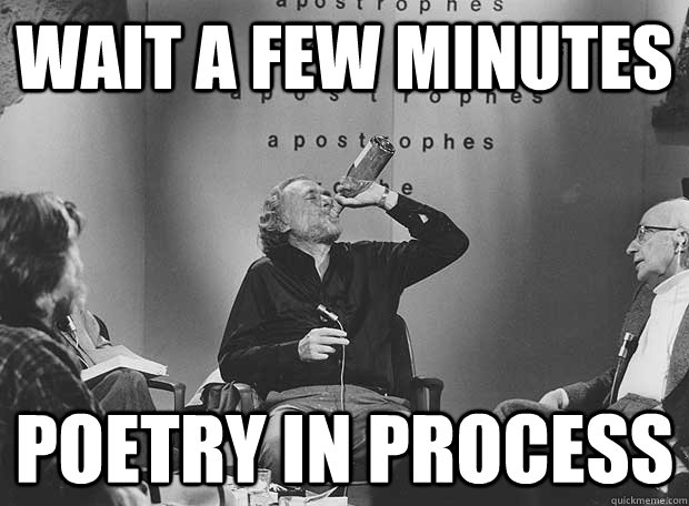 wait a few minutes poetry in process  