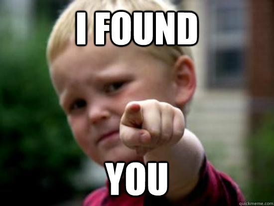 I found  you - I found  you  baby pointing