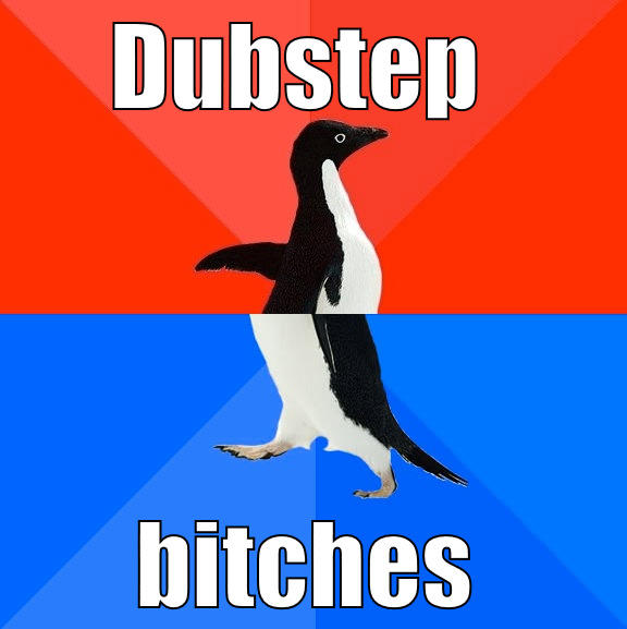 DUBSTEP  BITCHES Socially Awesome Awkward Penguin