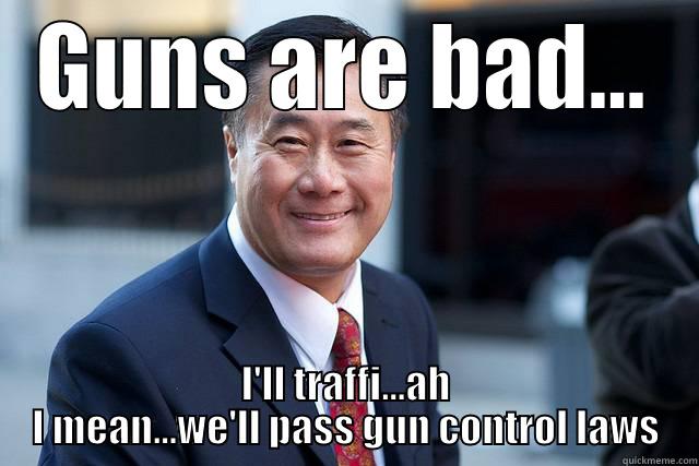 GUNS ARE BAD... I'LL TRAFFI...AH I MEAN...WE'LL PASS GUN CONTROL LAWS Philosoraptor