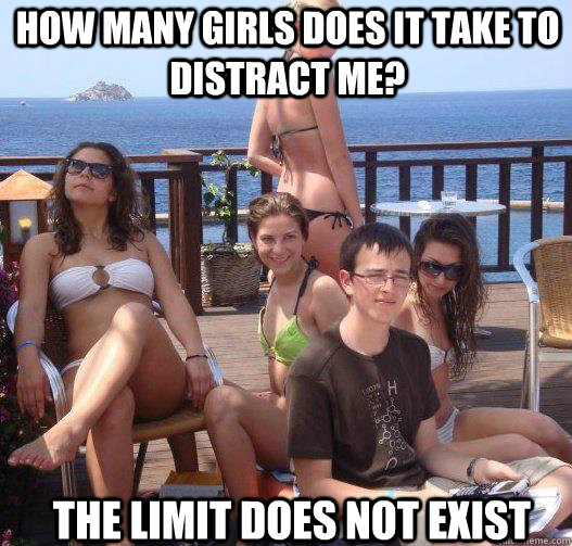 How many girls does it take to distract me? The limit does not exist  Priority Peter