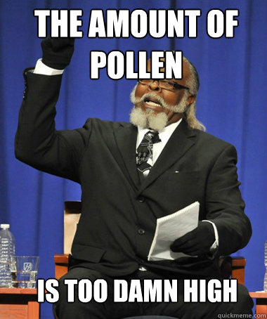 The AMOUNT OF 
POLLEN IS TOO DAMN HIGH  The Rent Is Too Damn High