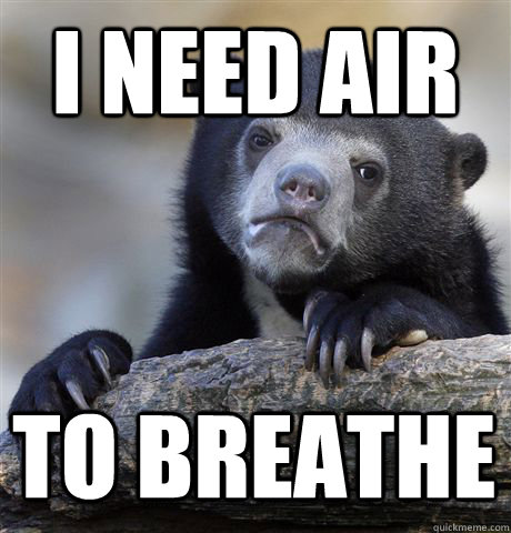 I NEED AIR TO BREATHE - I NEED AIR TO BREATHE  Confession Bear