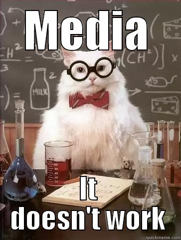 MEDIA IT DOESN'T WORK Chemistry Cat