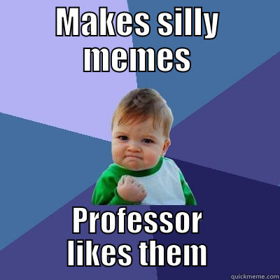 MAKES SILLY MEMES PROFESSOR LIKES THEM Success Kid