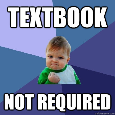 textbook not required  Success Kid
