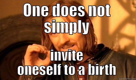 ONE DOES NOT SIMPLY INVITE ONESELF TO A BIRTH Boromir