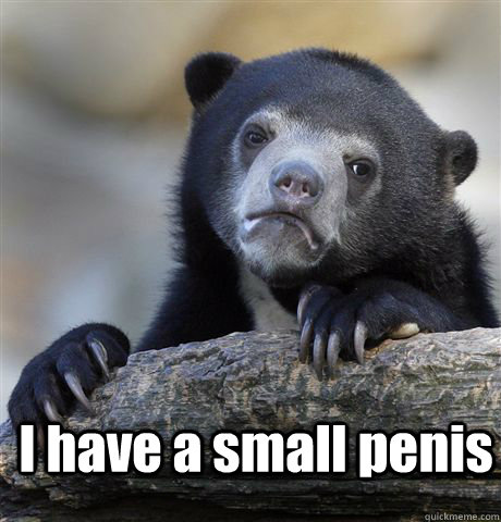  I have a small penis  Confession Bear