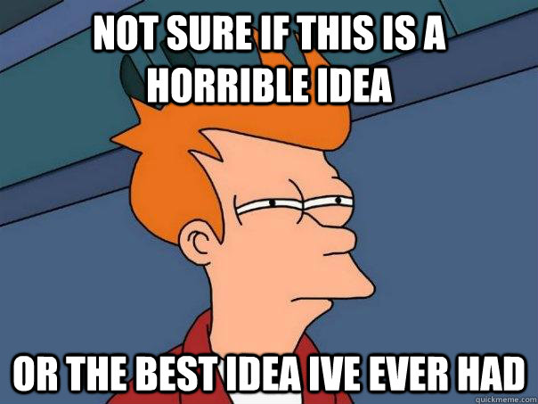 Not sure if this is a horrible idea or the best idea ive ever had  Futurama Fry