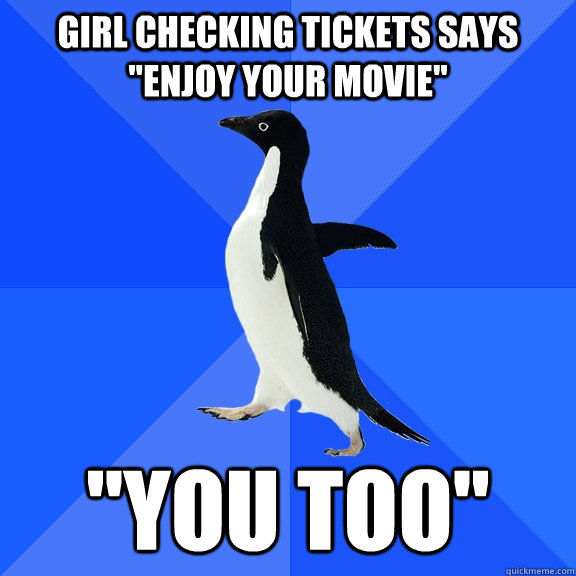 girl checking tickets says 