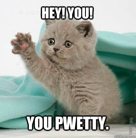 Hey! You! You Pwetty.  