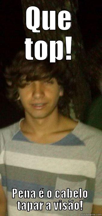 QUE TOP! PENA É O CABELO TAPAR A VISÃO! Misc