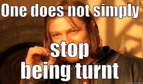 ONE DOES NOT SIMPLY  STOP BEING TURNT One Does Not Simply