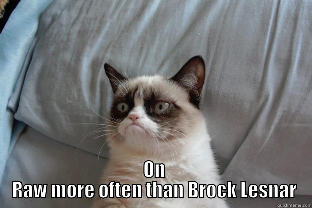  ON RAW MORE OFTEN THAN BROCK LESNAR Grumpy Cat