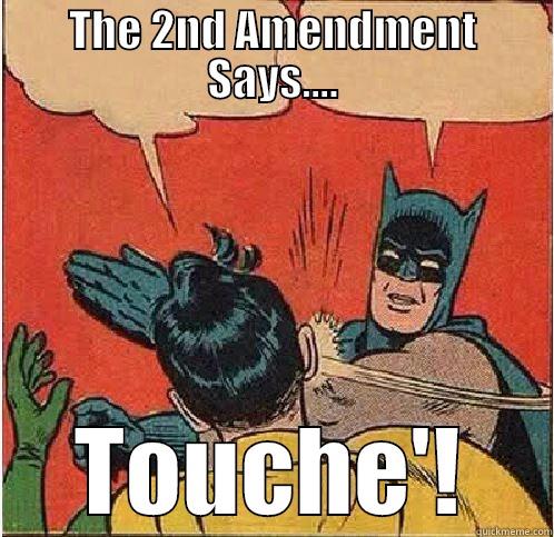 THE 2ND AMENDMENT SAYS.... TOUCHE'! Batman Slapping Robin