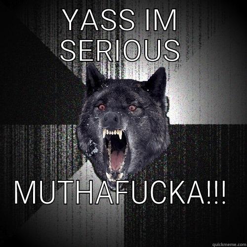 YASS IM SERIOUS MUTHAFUCKA!!! Insanity Wolf